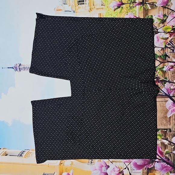 J. Jill Chic Black Patterned Crop Pants Small Petite - Picture 5 of 5